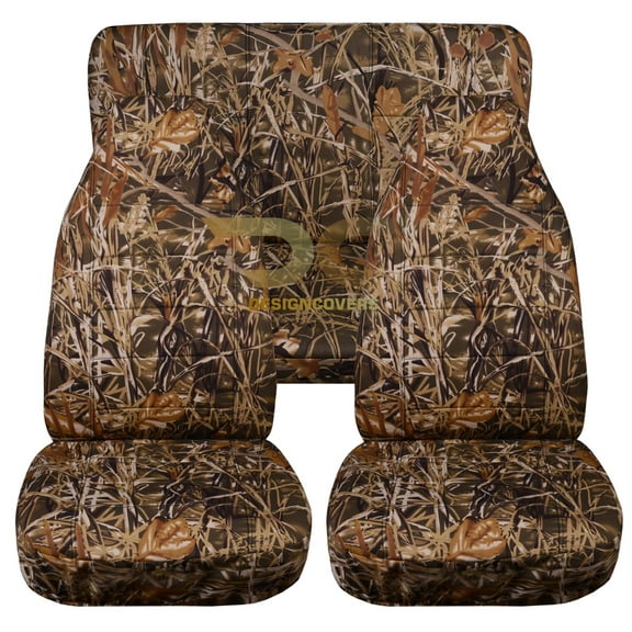 Designcovers Fits 1987-1995 Jeep Wrangler YJ 2door Camo Seat Covers:Wetland - Full Set