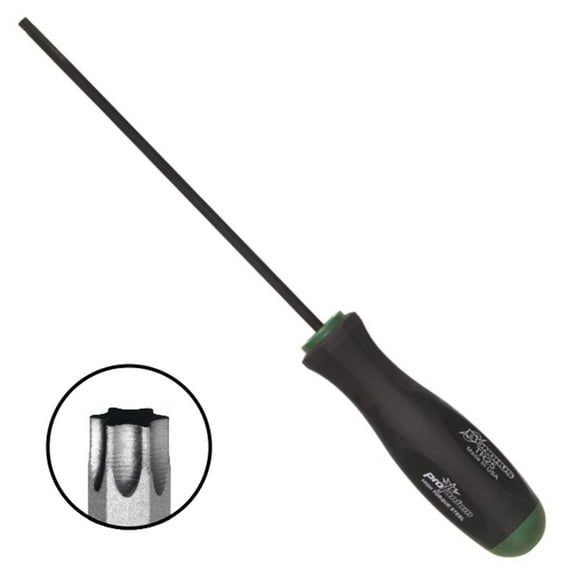 T25 Torx/Star Prohold Tip Screwdriver, 10" Long, Protanium High Torque Steel With Proguard Finish - Bondhus USA