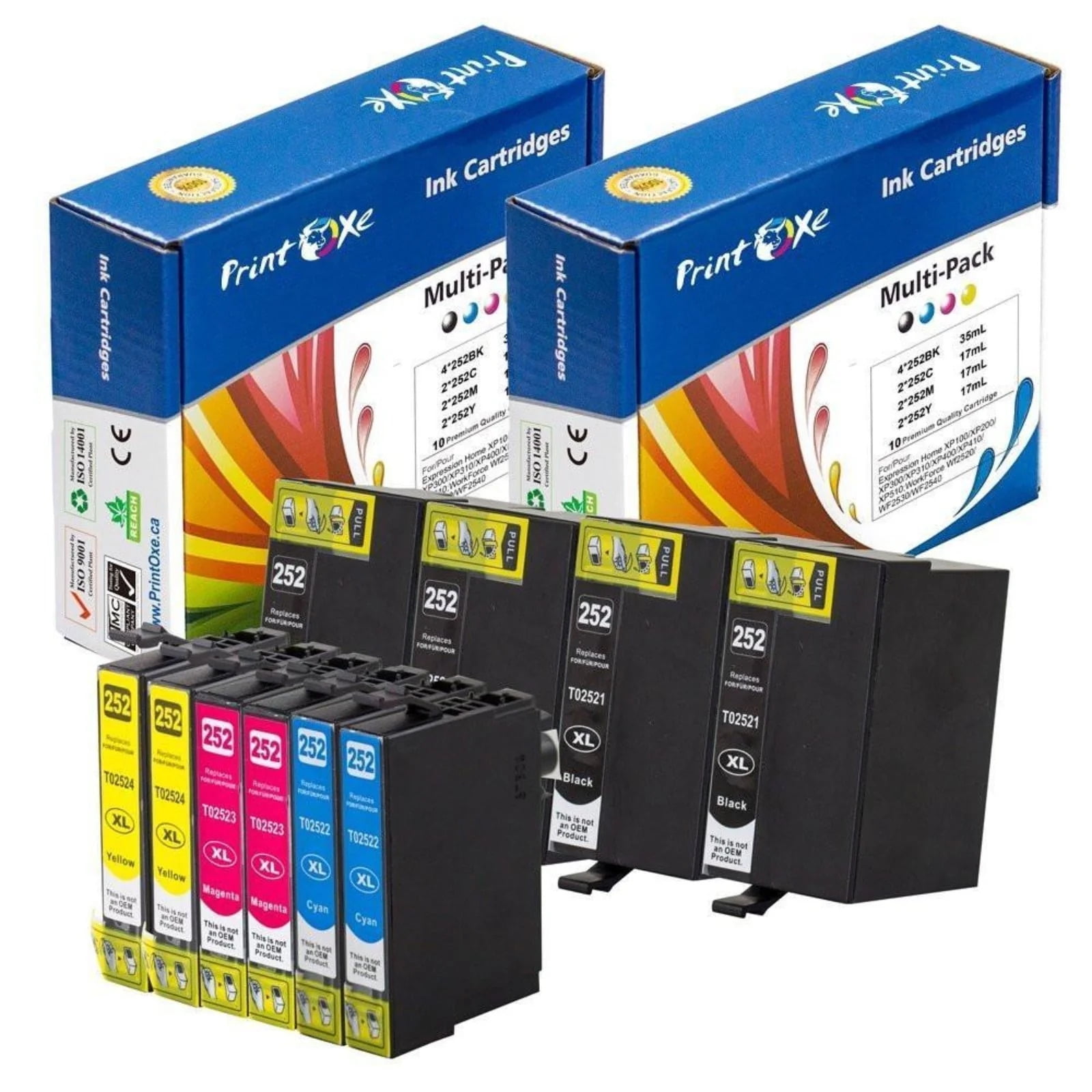 T252 Xl Ink Cartridges For Epson Wf 3620 3640 7610 7620 Non Oem 0400