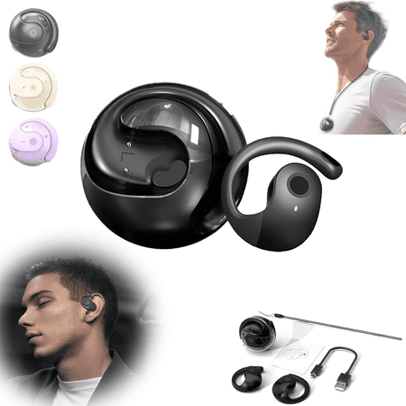 T26 Pro Wireless Bluetooth Ai Translation Earbuds, Hy-T26 Pro Wireless Bluetooth Translation Earbuds, Hy-T26 Pro, Ai Hy T26 Pro, High Precision Ai Headphones Language, Supports 75 Languages (Black)