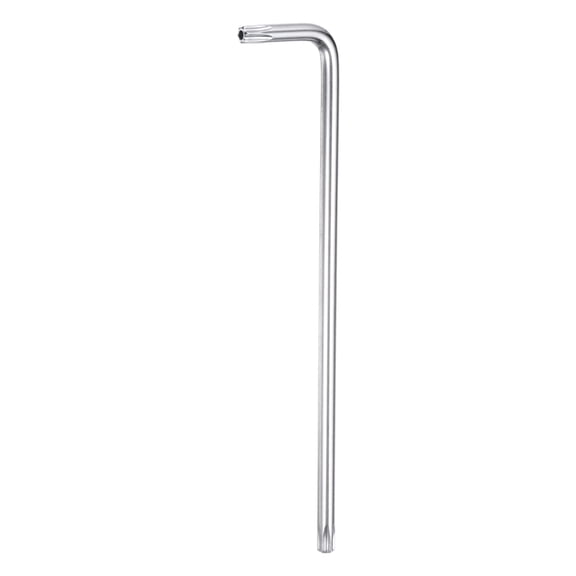 T27 Long Arm Tamper Proof Torx Wrench Star Keys, S2 Steel Chrome Coated Surface