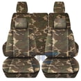 thumbnail image 1 of T294-Designcovers Fits 2013-2018 Jeep Wrangler JK 4-Door Camouflage Seat Covers:Brown and Green - Front & Rear Split Bench, 1 of 5