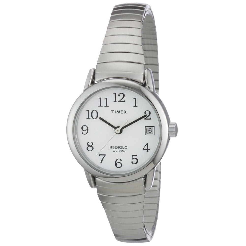 T2H371 Women's Easy Reader White Dial Stainless Steel Expansion Bracelet Watch
