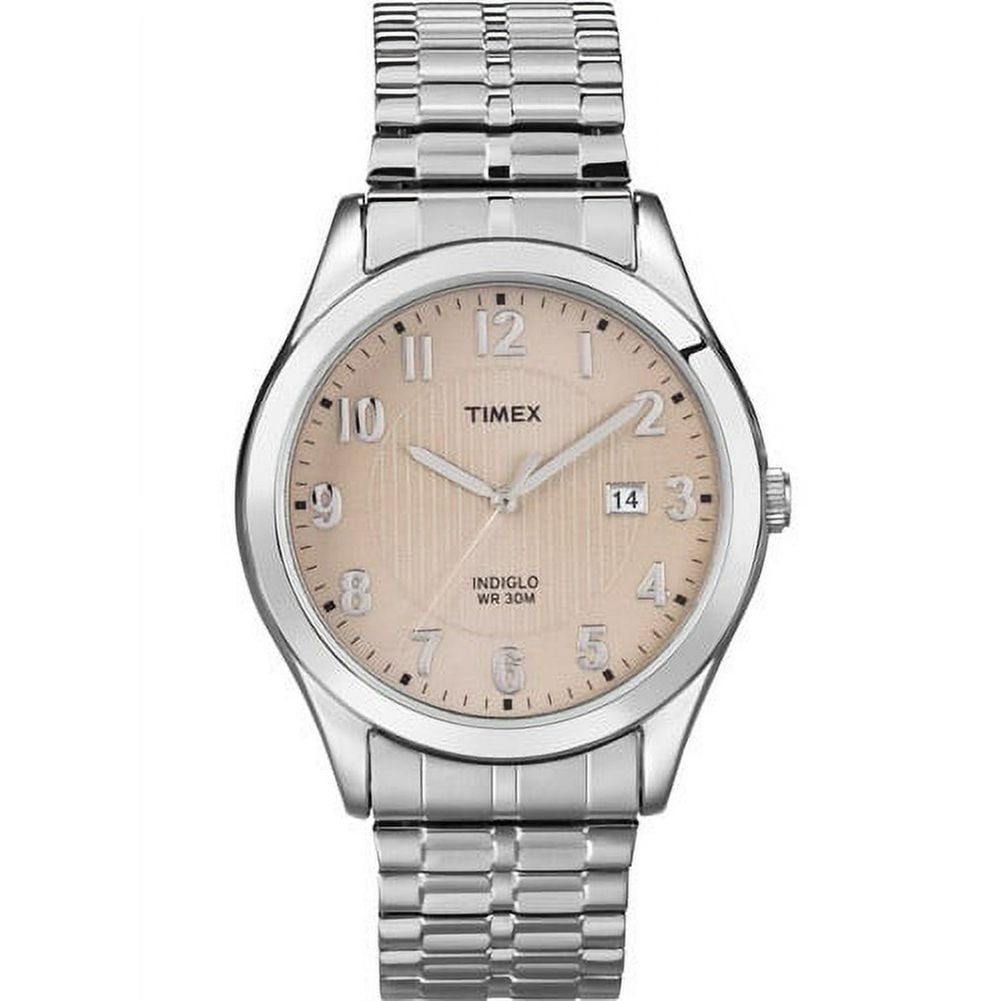 T2N850 Men's Elevated Classics Dress Silver-Tone Expansion Band
