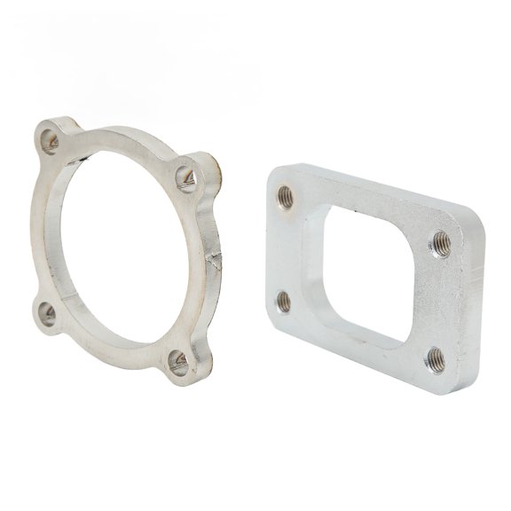 T3 4 Bolts Turbo Intake Flange Adapter for Turbine Inlet and Downpipe Exhaust System Replacement Part