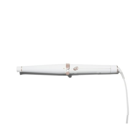 T3 - SinglePass Wave 1 ¼” – ¾” Tapered Styling Wand - White & Rose Gold