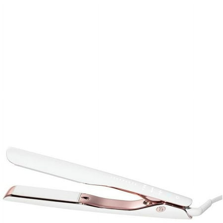 T3 - Smooth ID 1” Smart Flat Iron with Touch Interface - White & Rose Gold