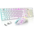 thumbnail image 1 of T3 Wireless Gaming Keyboard&Mouse Combo Rainbow Backlit Anti-ghosting with 4000mAh Mouse Pad for Mac, 1 of 12