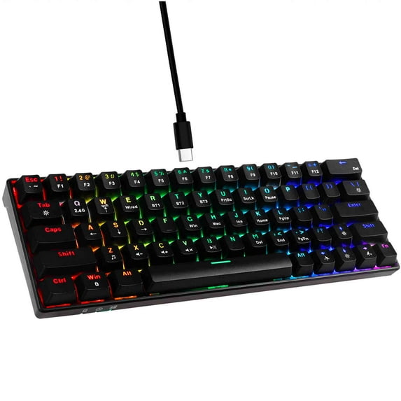 T30 PRO Wireless RGB Gaming Keyboard for - ROG Strix 18" 240Hz Gaming Laptop QHD , BT/2.4Ghz Tri-Mode Wireless Mechanical Keyboard w/No-Lag Connection, Hot-Swap Linear Quiet Red Switch