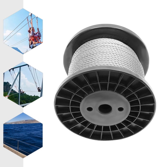 T304 Stainless Steel Cable 1/4"x 150ft Marine Grade Deck Cable Railing 7x19