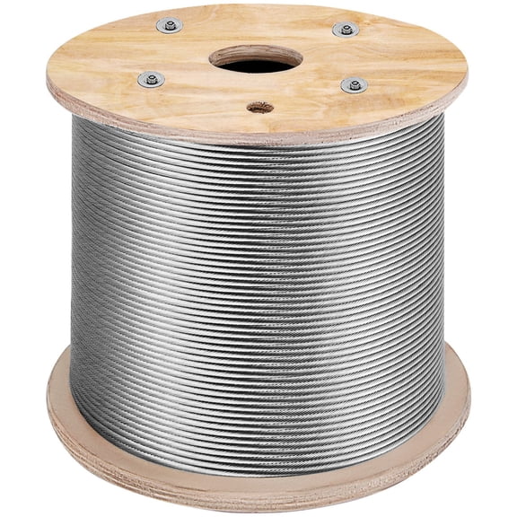 T316 1x19 Stainless Steel Cable 1/8" Cable Rail Wire Rope Aircraft Cable 984FT