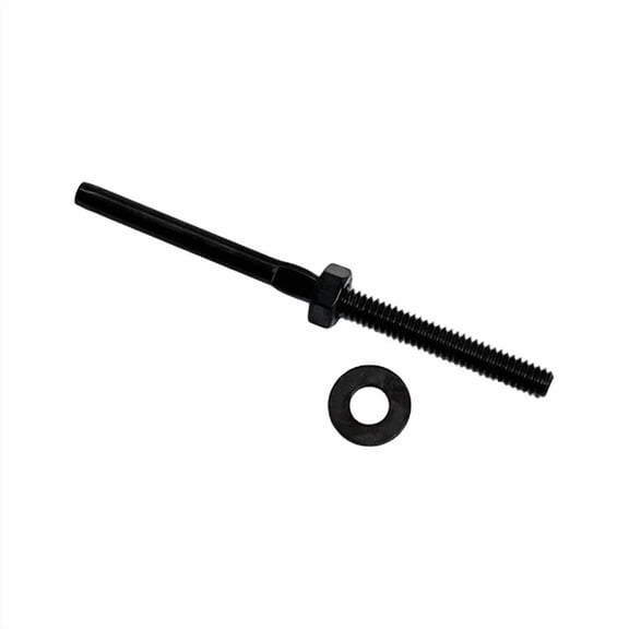 T316 Ss Hand Swage Wrench Flat Stud 1/4"-20 Thread For 1/8" Cable, Black Oxide