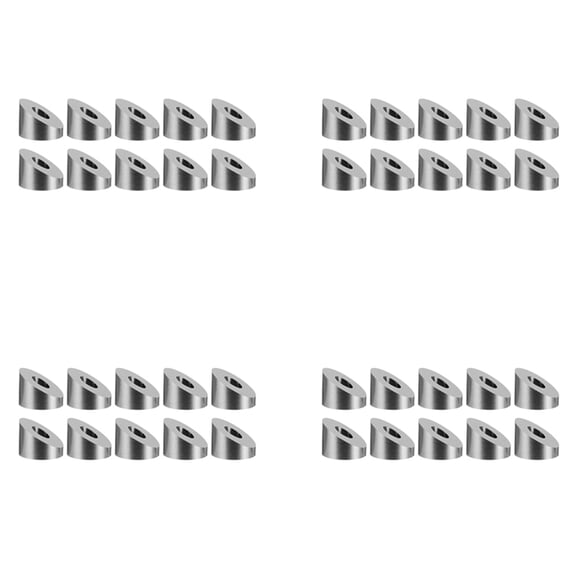 T316 Stainless Steel 1/4 Inch 30 Degree Angle Beveled Washer for 1/8 Inch to 3/16 Inch Deck Cable Railing Kit(40 Pcs),40 x 30 Degree Angled Washer,Silver