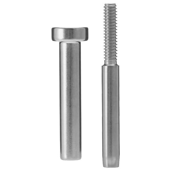 T316 Stainless Steel Cable Railing Kit Invisible Receiver Hardware Swage Threaded Studs Hex Head Fitting Deck Railing Stair Railing Terminal for Wood & Metal Post 1/8, 5/32, 3/16, 1/4" (20, 5/32")