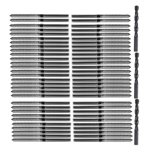 T316 Stainless Steel Right&Left Handed Thread Swage Lag Screws for Wood Post Of 1/8inch Cable Railing Kit Deck Railing Hardware/