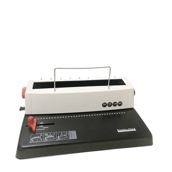 T318 Wire Punch & Bind machine 34 loops 3:1 Double loop wire binding machine 120sheets binding Hand binding machine ,Easy to Operate