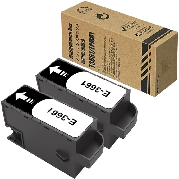 T366 T3661 T366100 Ink Maintenance Box Compatible for XP-15000 XP-8500 XP-8600 XP-8700 XP-970 XP-6000 XP-6100 Expression Premium/Photo Printers (2 Packs)