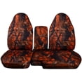 thumbnail image 1 of Fits 2004-2012 Ford Ranger Camo Truck Seat Covers 60/40Bench w Opening Console:Orange Tree, 1 of 5