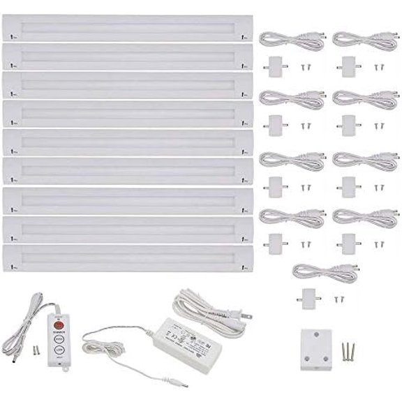 T3874 Lilium 12 Inch Warm White Modular LED Under Cabinet Lighting - Pro Kit (9 Panel)$$Tools & Hardware Other