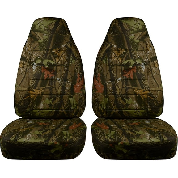 T393-Designcovers Fits 2004-2012 Chevy Colorado/GMC Canyon Camouflage Truck Seat Covers:Real Tree