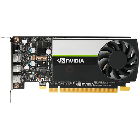 T400 Professional Graphics Card 4GB GDDR6 PCI Express 3.0 x16, Single Slot, 3X Mini-DisplayPort, 8K Support, Ultra Silent Active Fan, Black