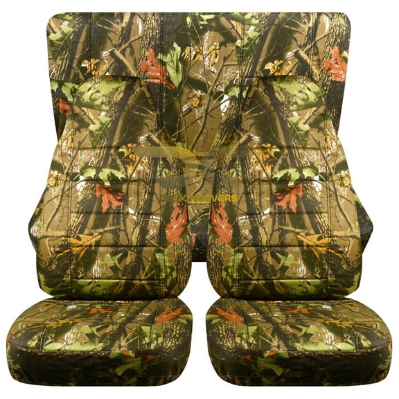 T446-Designcovers Fits 1987-1995 Jeep Wrangler YJ Camouflage Seat Covers:Real Tree - Full Set
