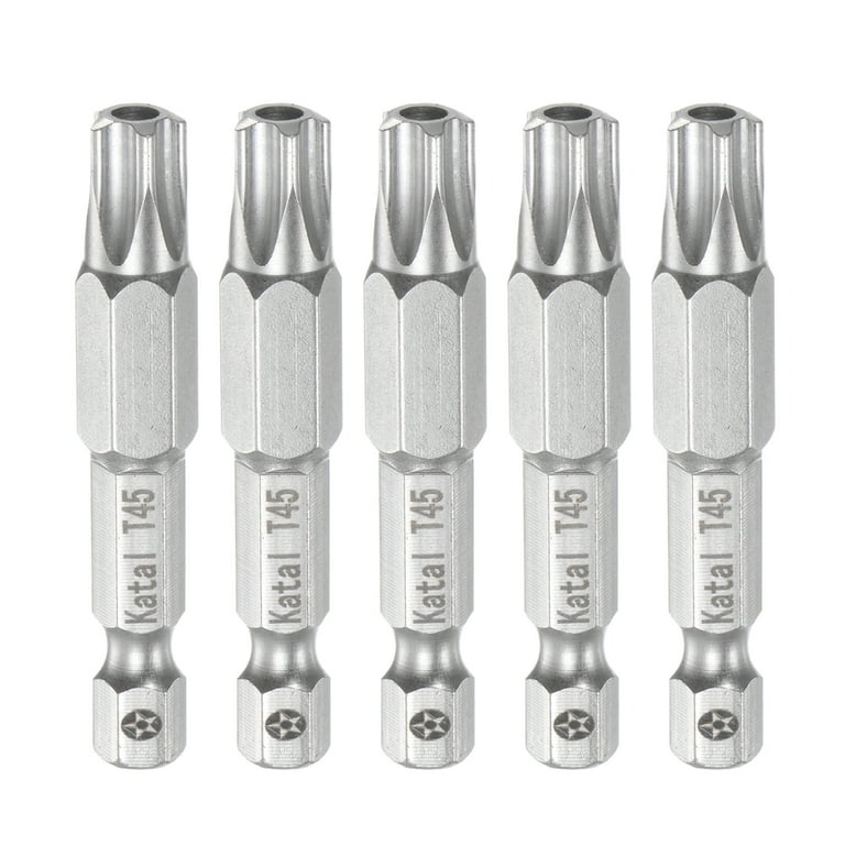 T45 Magnetic Security Star 5 Point Torx Screwdriver Bit 1/4