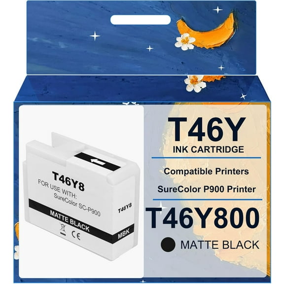 T46Y8 T46Y Ink Cartridge SC-P900 P900 Ink T46Y800 Compatible for SureColor P900 Printer Ink(1 Matte Black)