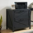 thumbnail image 1 of T4TREAM Farmhouse File Cabinet Lockable Wood 2 Drawer Lateral for Home Office, Black, 1 of 8