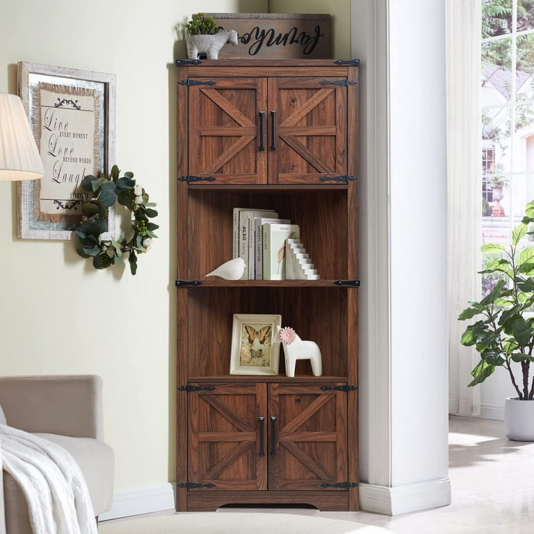 Tall corner store storage unit