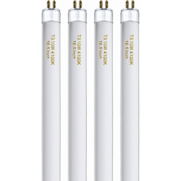 T5 10 Watt F10T5/CW Light Bulb 16" Under Cabinet Lights Cool White, T5 10W Fluorescent Bulb Compatible with Jasco,YANTON, YANTON Lighting Fixture, 900lm G5 Base, 4Pack