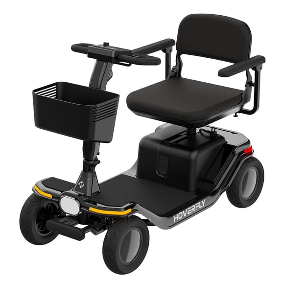 T5 4-Wheel Mobility Scooter for Adults - 16.8 Miles Range, 5 Mph Smart Safety Features Rotating Swivel Seat,Black