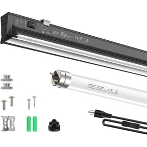 T5 HO Reptile Light Fixture Combo Kit 10.0 UVB Light for Reptiles Terrarium | 22 Inch Tube 5.0 & 10.0 UVB Output, 24W Reptiles Light Bar UVA UVB Desert Lamp for Turtle Lizard Bearded Dragon