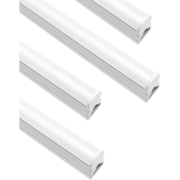 T5 Integrated Fixture 4FT, Warm White 3000-3500K, 20W, Linkable LED Shop Light, LED Ceiling and Under Cabinet Light, Corded Electric with Built-in ON/Off Switch, 4 Pack