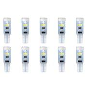 T5 LED Bulb, cciyu 37 74 2721 5-SMD 3014 LED Bulb, Super White 73 70 79 85 Wedge Led Bulb, Signal Light Replacement Dash Dashboard Light Instrument Panel Cluster LED Lamps Glove Box Light Bulb, 10pcs