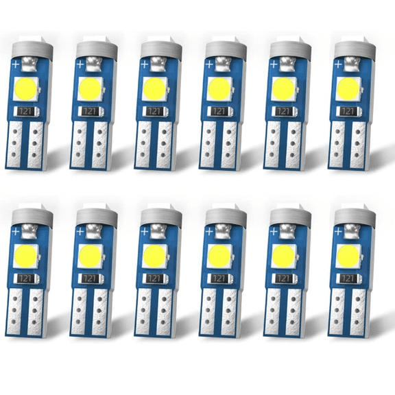 T5 LED Bulbs 3030 3SMD LED Bulb for Auto Car Dashboard Dash Instrument Panel Gauge Cluster Indicator Lights Lamp(12Pack)