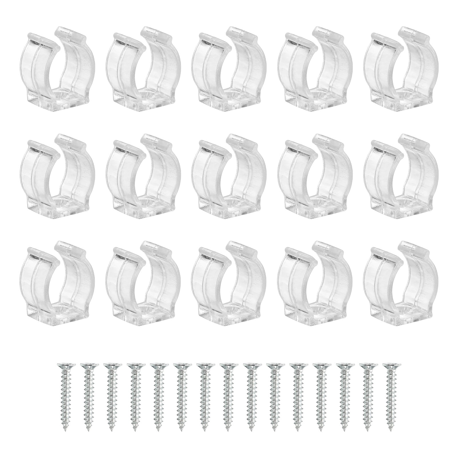 fluorescent light c lips Uxcell T8 U Clips Holder LED Bulb Mounting Bracket Plastic Tube Clear 6 Pack Made of stainless steel T5 Light U Clips Holder