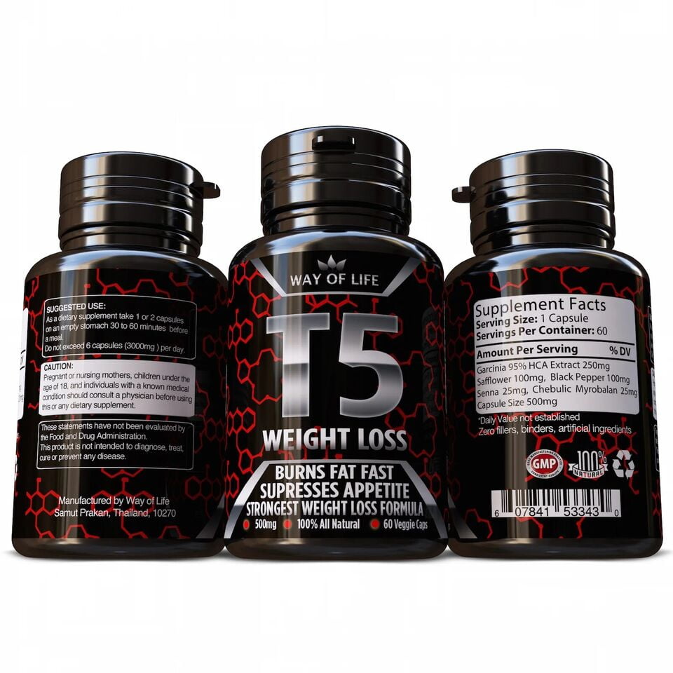 T5 Weight Loss Diet Pills FAST FAT BURNER Garcinia Supplement Suppress