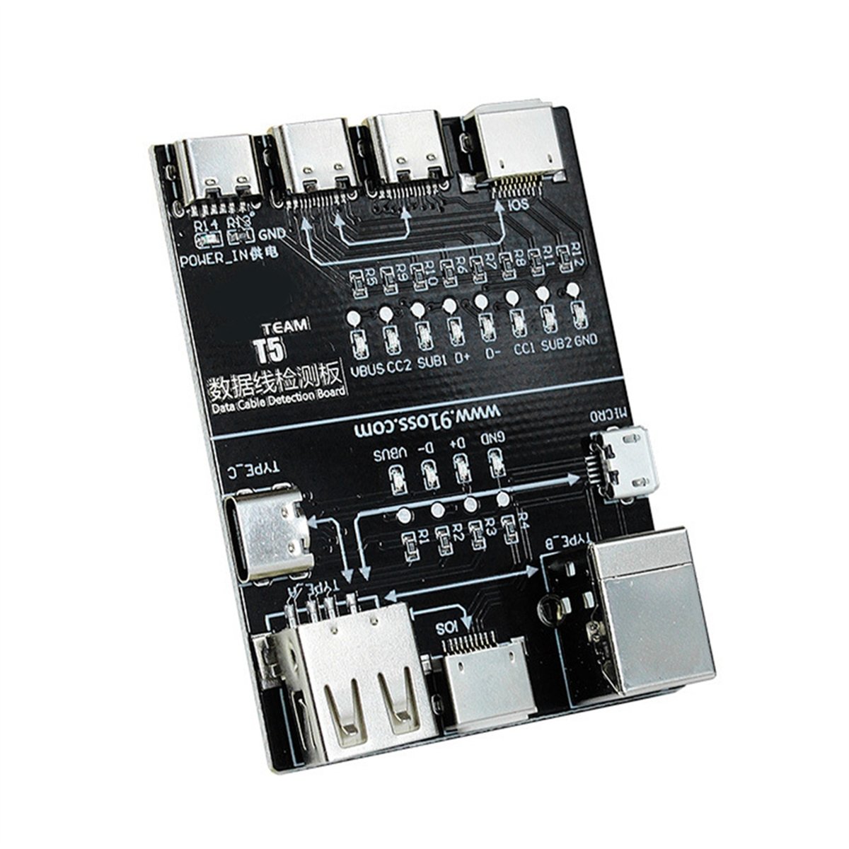 Ios Board T5 on-Off Data Cable Detection Board Universal IOS Android Type-C Micro ...
