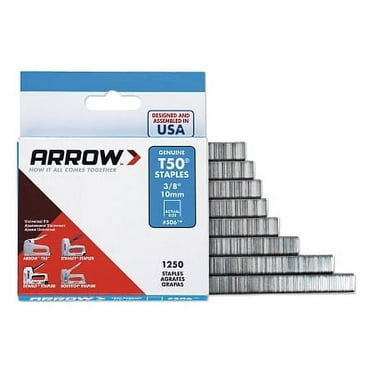 T50 Type Staple, #505, 5/16 in L x 3/8 in W, 1,250/PK | Bundle of 2 Packs