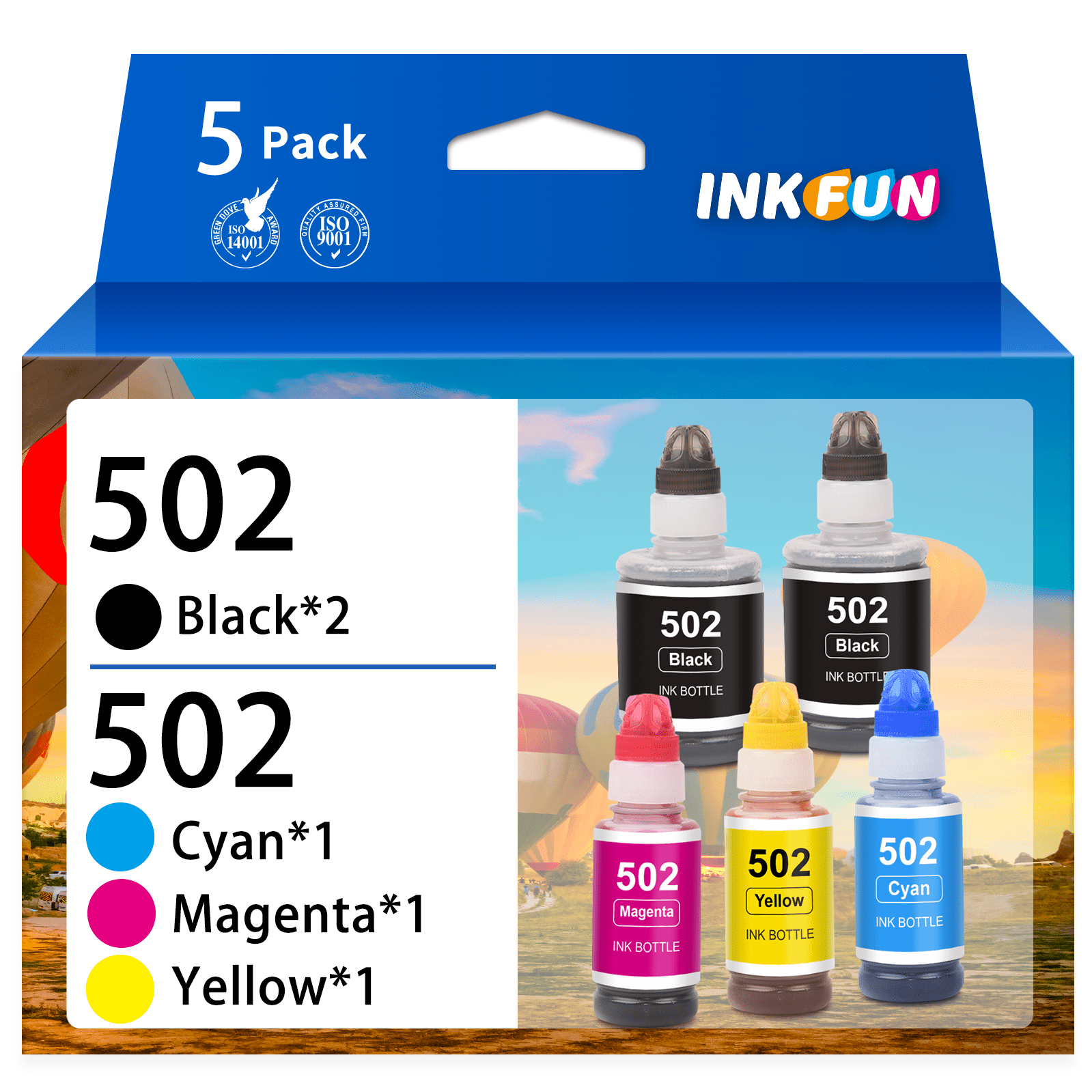 T502 502 Ink Bottle for Epson 502 T502 Ecotank Refill Ink Ultrahigh