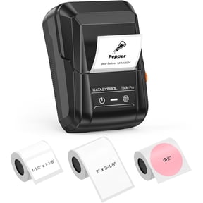 T50M Pro Bluetooth Label Maker Machine with 3 Tapes, Wide Waterproof Label, Versatile App with 40 Fonts and 450+ Icons, Inkless Labeler for Home, Kitchen, School, Black (Machine + 3 Tapes)
