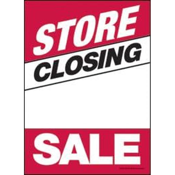 T50SCS Store Closing Sale Slotted Tags 5"x7" Pack of 100 Business Store Signs Price Cards