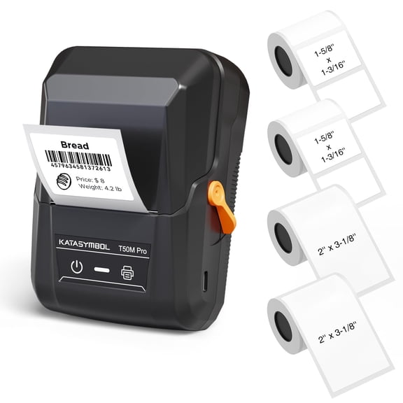 T50m Pro Label Maker Machine With 4 Tapes  Wide Waterproof Versatile App 30+ Fonts And 660+ Icons Inkless Labeler For Home Kitchen School Office Organization Set 3