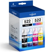 T522 522 Ink Refill Bottles Compatible for Epson 522 Ink Refill Kit for Epson EcoTank Printers ET-2800 ET-4800 ET-4700 ET-2400 ET-2720 ET-2803 4 Pack