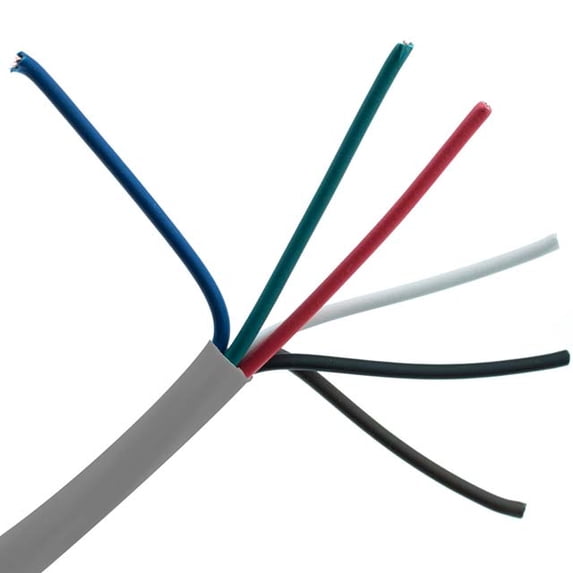 T5406-20 - CABLE 6C 22AWG STR UNSH 20METER FT4 600V 105C GREY