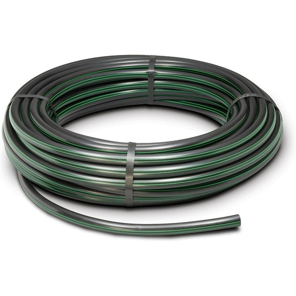 T63-100 Drip Irrigation 1/2" (0.634" OD) Blank Distribution Tubing, 100' Roll, Black