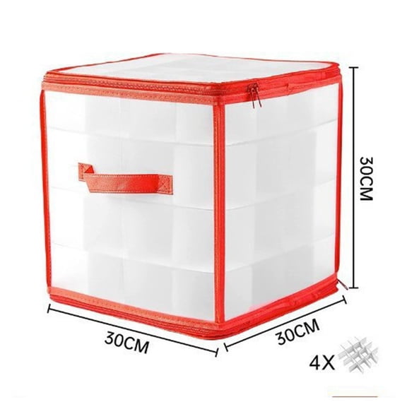 T64 PVC inner grid Christmas ball storage box clothing sundries storage box