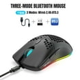 thumbnail image 1 of T66 3-Mode RGB Wireless Gaming Mouse - Ergonomic, Lightweight Design with Customizable Backlighting, Macro Programming Support, 650mAh Rechargeable Optical Sensor Mouse, 1 of 12
