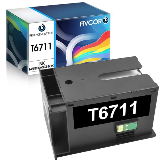 T6711 Ink Maintenance Tank Box Compatible for Workforce WF-3640 WF3620 WF4730 ET-8700 WF-C5790 WF-C529R WF-C579R WF-M5299 WF-C5710 WF-C5290 C5210 WF4720 EC4020 Printer